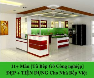 tủ bếp gỗ công nghiệp 1 300x251 - 11+ Mẫu [Tủ Bếp Gỗ Công nghiệp] ĐẸP + TIỆN DỤNG Cho Nhà Bếp Việt
